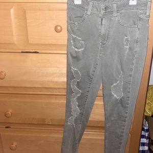 Light Green American Eagle Skinny Jeans